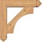 Ekena Millwork Westlake Arts and Crafts Smooth Bracket w/ Offset Brace, Western Red Cedar, 5 1/2"W x 22"D x 22"H BKT0604X22X22WTL03SWR - alternate 4